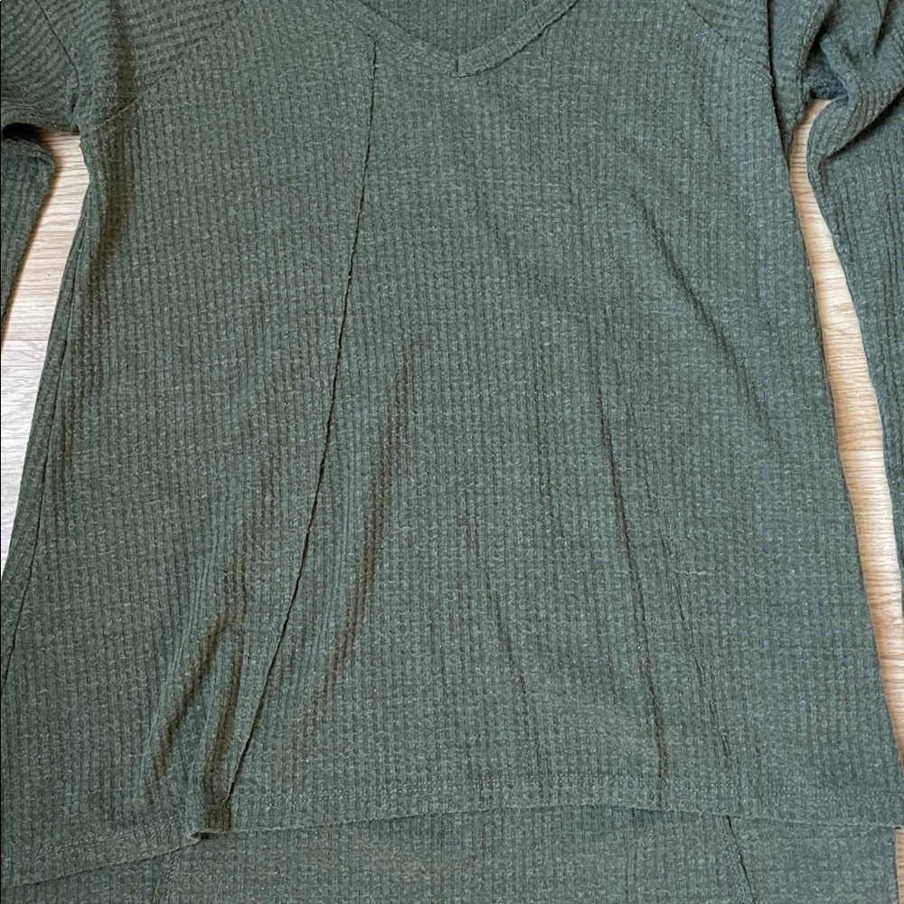 Sun & Shadow Sage Green Ribbed Top - Picture 5 of 7